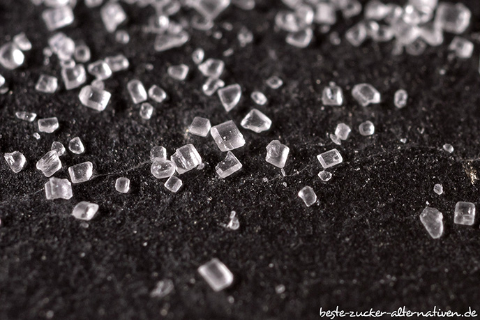 Stark vergrößerte Zuckerkristalle